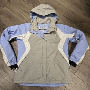 Columbia Gray and Blue Hooded Jacket